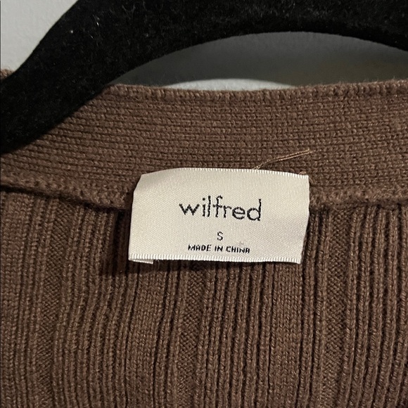 Aritzia Wilfred Brown Plunge Cardigan - Picture 3 of 5